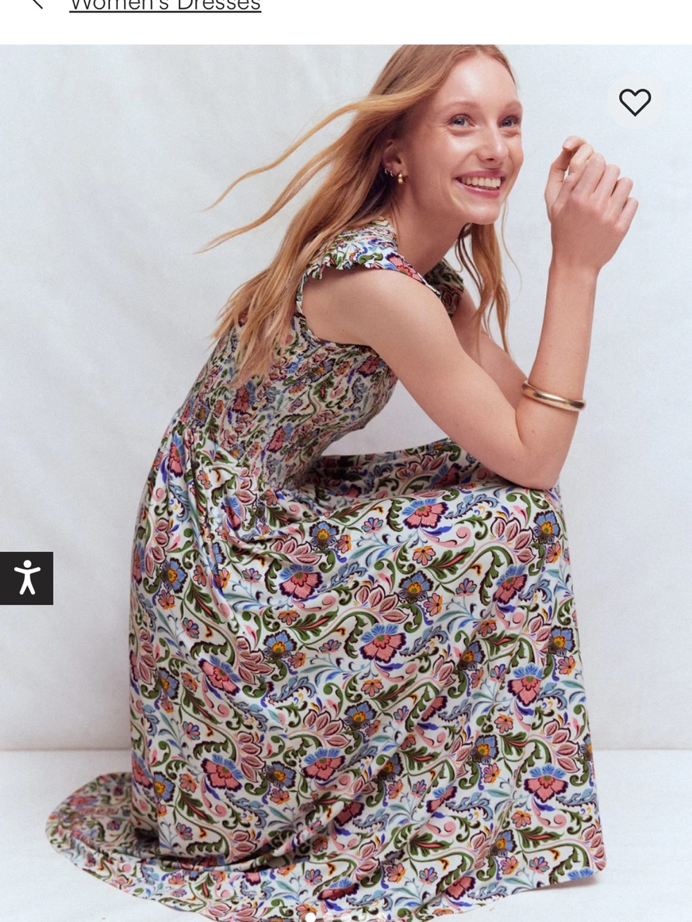 NWT Boden Smocked Jersey Midi Dress
Multi, Flourishing Meadow 20